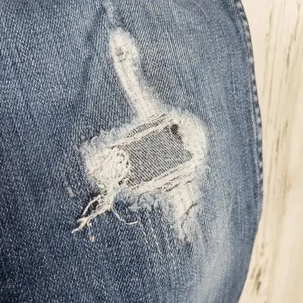 Madewell Distressed Blue Denim 9" High Rise Skinny Jeans Women's Size 28 - Image 5