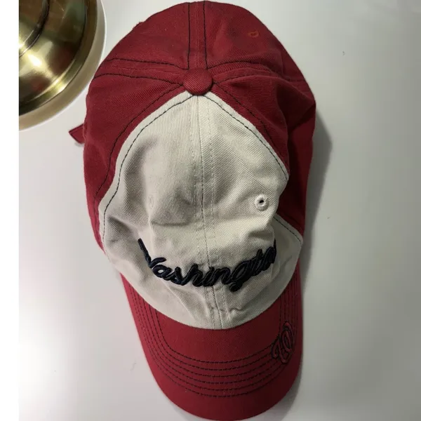 Fan Favorite Washington Nationals‎ MLB Baseball Cap Red White Adjustable Hat - Image 3