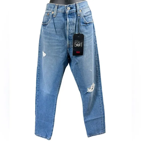 Levi’s 501 Button Fly High Rise Skinny Leg Jeans - Image 13