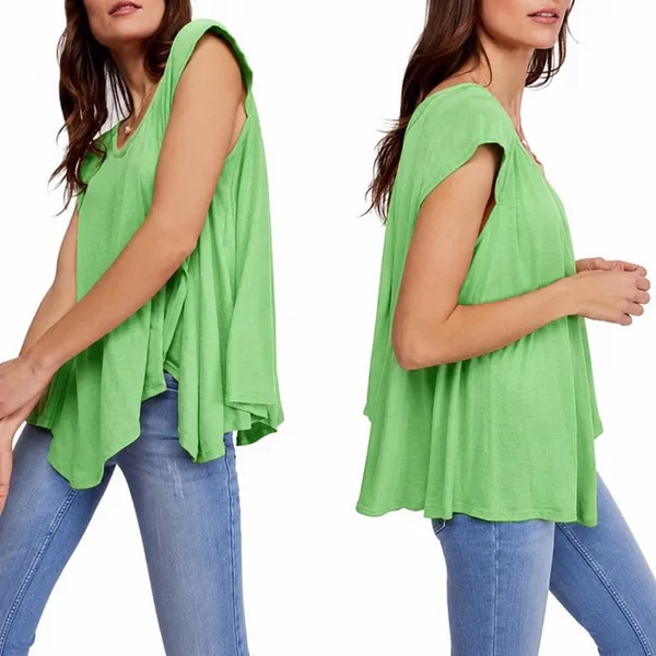 Free People Movement Keep It Casual Tunic‎ Women M Green Oversized Pockets Top - Image 2