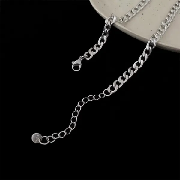 Titanium Steel Good Luck Pendant Necklace for Men Women,Punk Hip Hop Necklace - Image 2