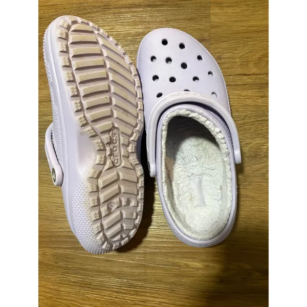 Crocs Classic Lined Clog Lavender Purple Fleece Fuzzy Slippers Mens 8 Womens 10 - Image 5