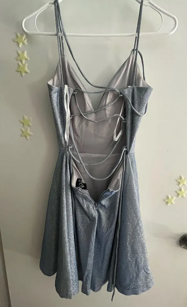 Light Blue Windsor Glitter Dress - Image 4