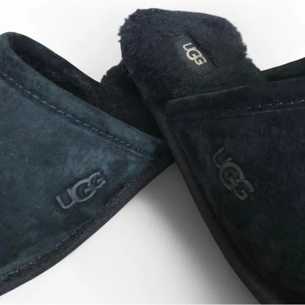 UGG Women’s Black Suede Open-Back Slippers Size 9 - Image 8