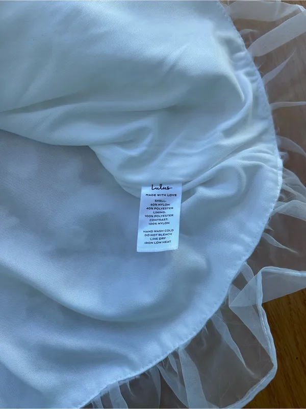 NWT Lulus Sweetness White Floral Jacquard Strapless Mini‎ Dress L Sorority Rush - Image 10