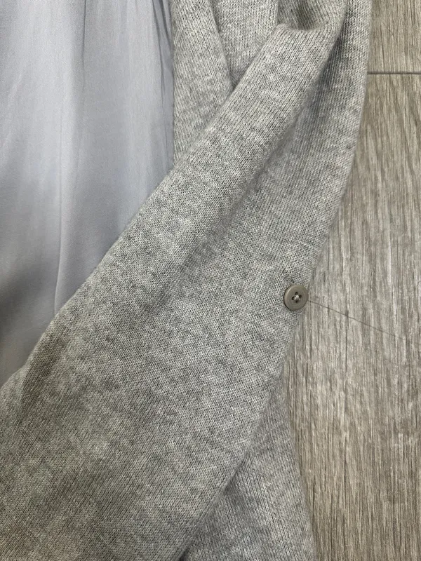 NWT Lucky Brand Boho Cardigan Grey Blue Tie Front Size S - Image 7