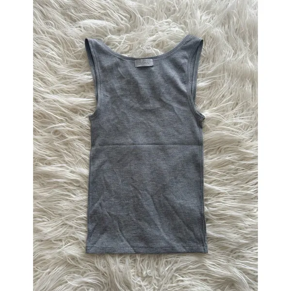 Skims Soft Lounge Tank Top Heather Grey Size XS - Image 4