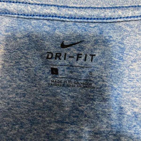 Nike Dri-Fit T-Shirt Woman Large Blue Short Sleeve Round Neck Top Relaxed Fit - Image 3