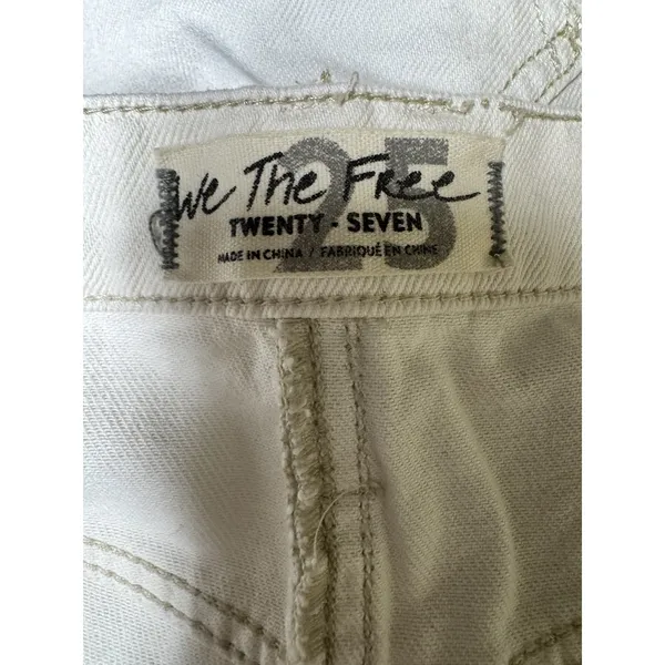 Free People We The Free Brea‎ Cutoff Skirt Deco White Women's Size 25 - Image 10