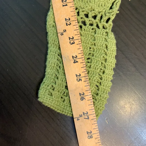 Uniform John‎ Paul Richard Green Crochet Lace Knit Long Sleeve Sweater Top Smal - Image 9