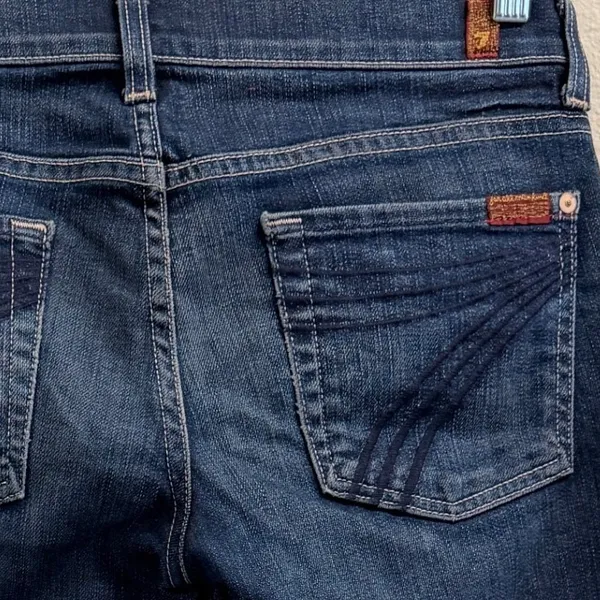 7 For All Mankind 7FAMK Dojo Crop Jeans Medium Wash Size 27 - Image 5