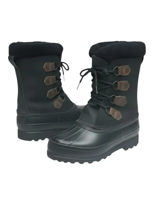 Vintage: Sorel ™ ✪ Alpine Felt Lined Wool Trim Leather Lug Sole Boots ✪ Black 7M - Image 14