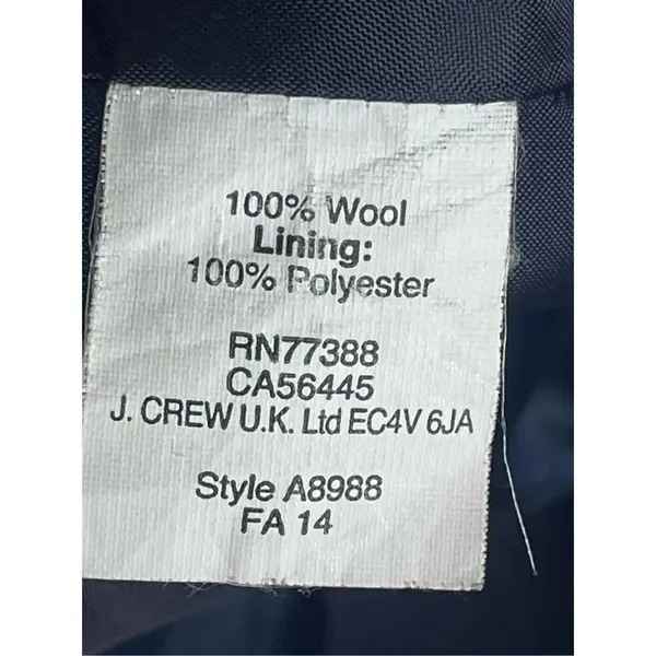 JCrew Suiting Color Block 100% Wool Sleeveless Sheath Dress Blue / Beige 12 - Image 9