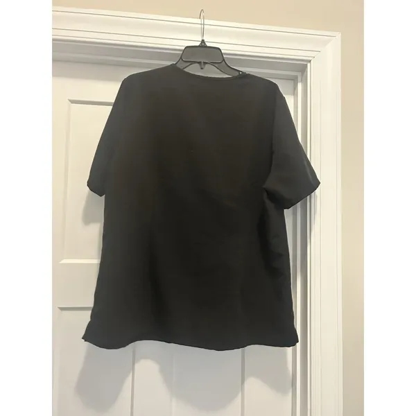 Figs Scrub Shirt Women’s XXL Black Top Catrina Single Pocket Comfort Polyester - Image 5
