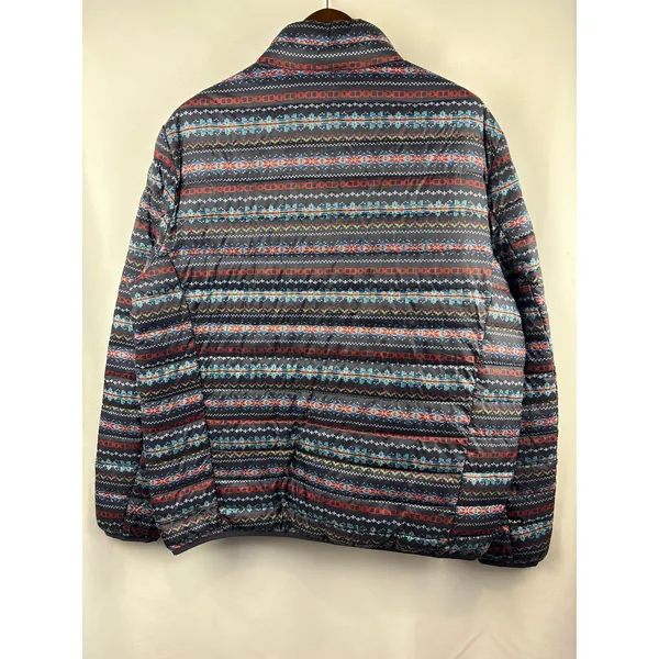 Women’s Club Room XL Navy Quilted Patterned Puffer Jacket - Image 3