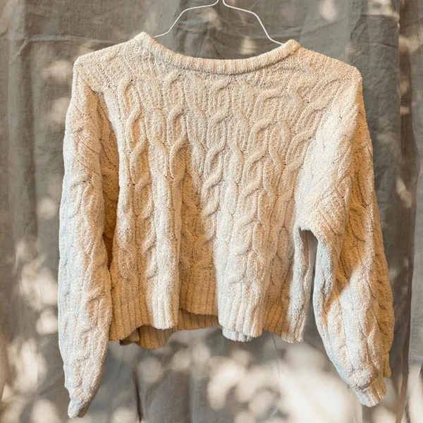 Jessica Simpson Cream Cable Knit Sweater - Image 6