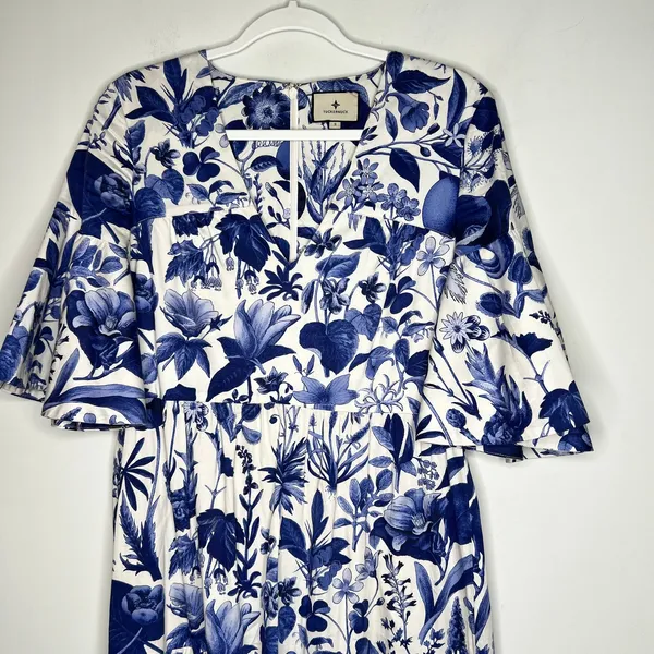 Tuckernuck Blue Floral Midi Dress Size Small - Image 9