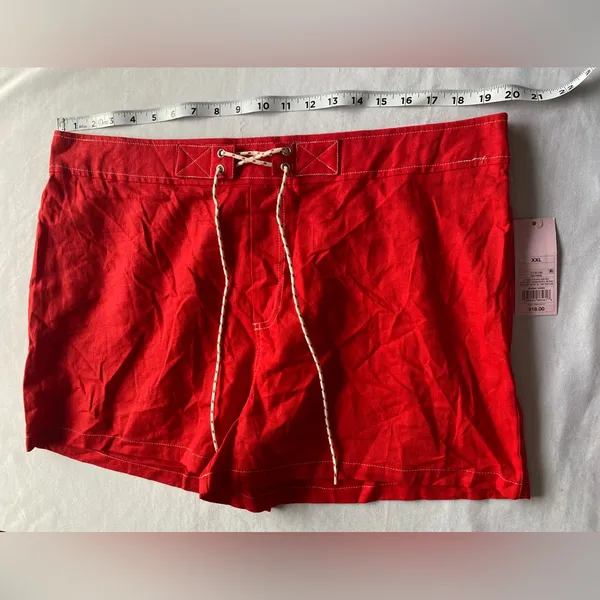 55% Linen‎ 45% Rayon Plus Size Wild Fable Red Woman Shorts Size XXL - Image 2