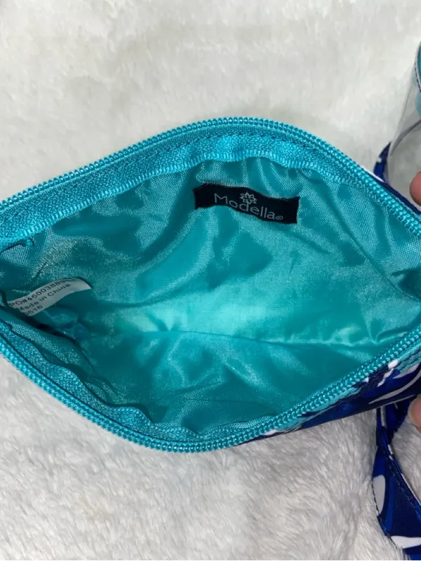Blue Patterned Clear Travel Tote - Image 13