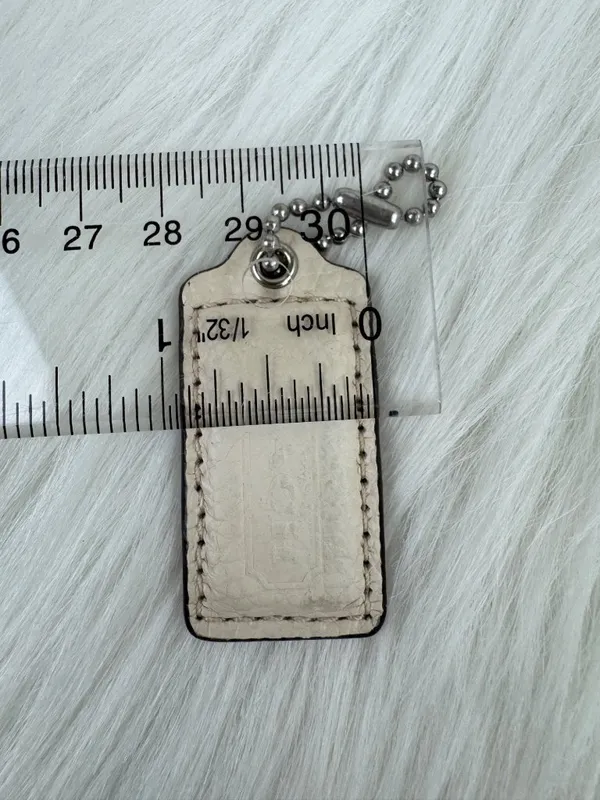 Coach Hang Tag Bag Charm Key Fob Cream 1.75"x1" - Image 4