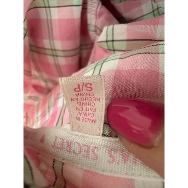 Victoria's Secret Women's Night Shirt Nightgown Drawstring‎ Waist Pink Size S - Image 6