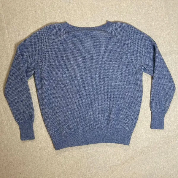 J. Crew | Light Blue Waffle Knit Wool & Alpaca Blend Crewneck Sweater \ Small - Image 2