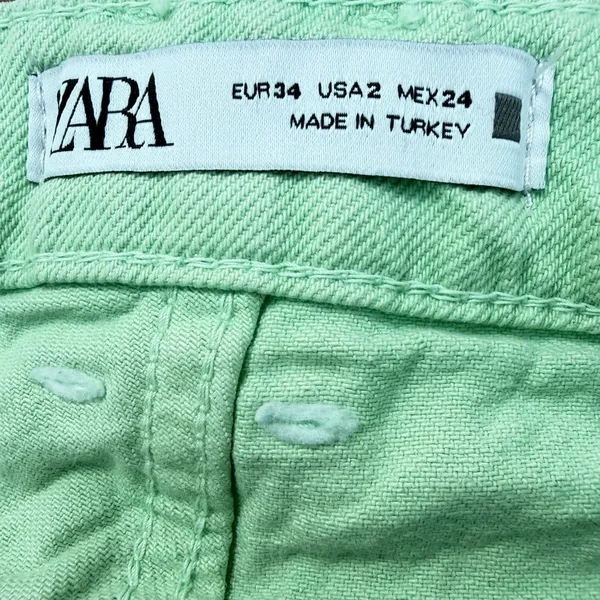 🌿 Not Your Average Blue Denim! 💚 Zara Mint Wide Leg Jeans (US 2 / EUR 34) - Image 11