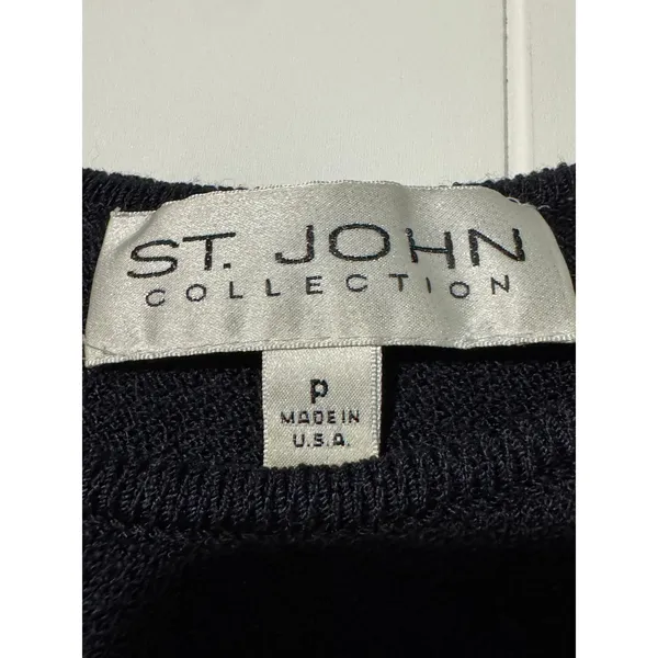 St. John Collection · Small · Santana Knit Shell Tank Top · Black - Image 3