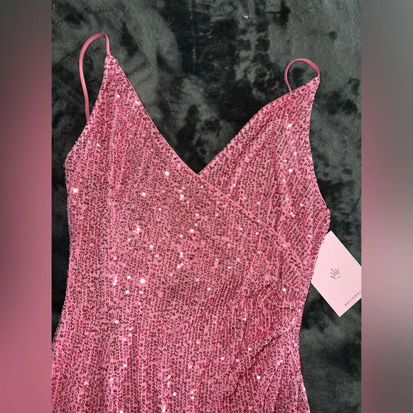 Hello Molly Twilight Dancer Sequin Dress in Lipstick Pink Size 6 (Medium) NWT - Image 9