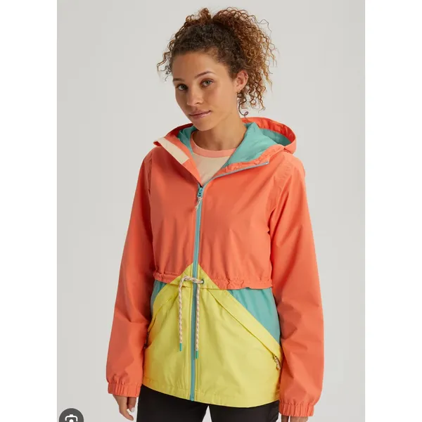 Burton Narraway Jacket Womens Small‎ Colorblock Hooded Windbreaker Full Zip - Image 5