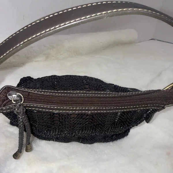 Vintage Y2K Nine West Boho Brown Rustic Fairy Festival Hippie Shoulder Bag Purse - Image 3