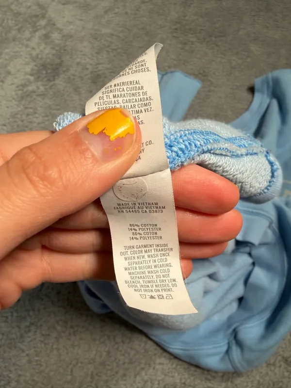 Aerie Light Blue smiley company Crewneck Sweatshirt small - Image 12