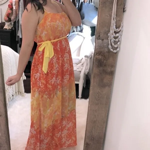 Umgee small orange & yellow maxi dress - Image 3