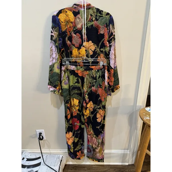 Powder "Midnight Posy" pajamas Floral Size Large Long Sleeves Pants - Image 3