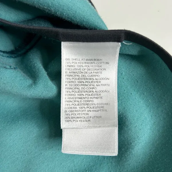 The North Face Womens Pullover Tunic Sweatshirt Teal‎ Blue Funnel Neck XS - Image 11