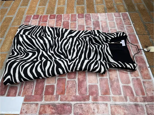 NWT Designer Michael Kors Zebra Wool Dress 8 Mob Wife Chic - Image 6