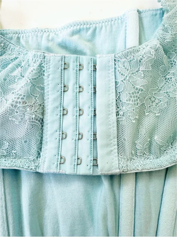 NWT Urban Outfitters Out From Under Lovestruck Lace Corset Top in Sky XL - Image 7