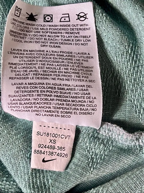 Nike Women's Active Tank Top Size XS Sage Green With Line Print - Image 3