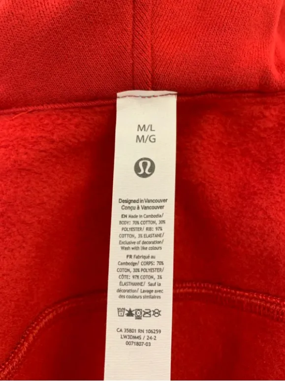 Lululemon Scuba Oversized Half-Zip Hoodie College Crimson - Image 5