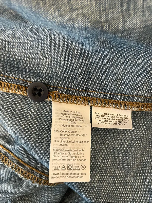 Madewell Blue Denim Wrap Dress - Women Jeans Overalls - Image 7