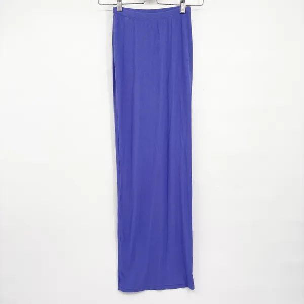 Skims Womens‎ Soft Lounge Ribbed Long Skirt Tanzanite Purple Maxi Size XS - Image 3