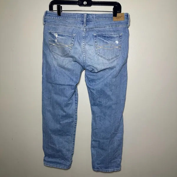 Abercrombie‎ & Fitch Distressed Rhinestone Jeans Women 4/27 Y2K Denim - Image 5