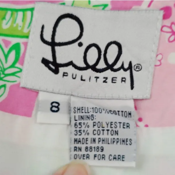 Lilly Pulitzer Taboo Elephant Pink Green Pencil Skirt Palm Preppy - Image 3