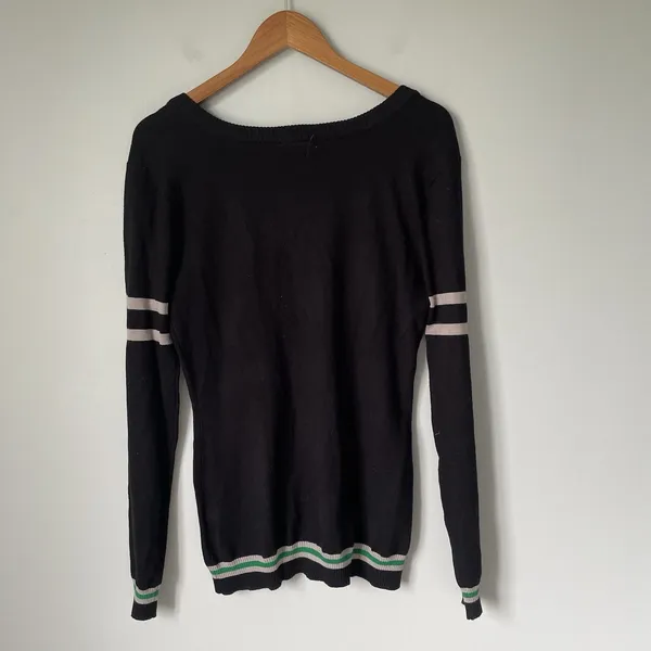 Warner Bros. Harry Potter Slytherin Cardigan Sweater Black Women's Size Medium - Image 2