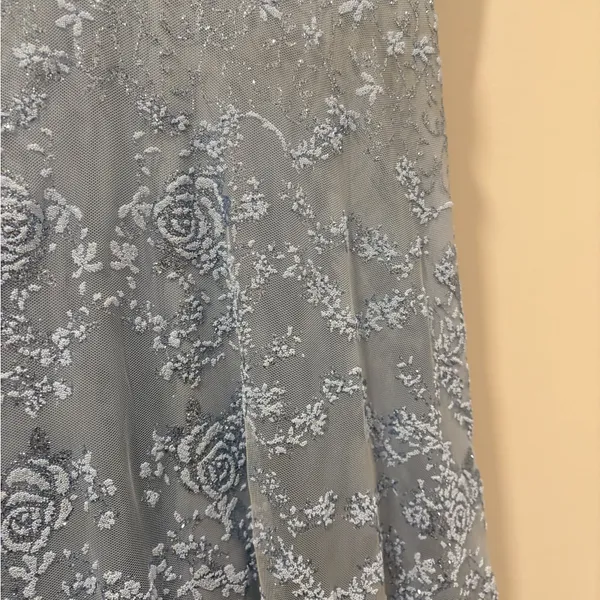 MARINA Light Blue Lace Maxi Dress bridesmaid/prom dress - Image 2