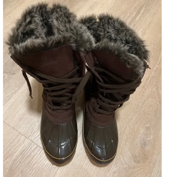 KHOMBU Nordic-Brown Waterproof Women's Winter Snow Boots Size 7 - Image 2