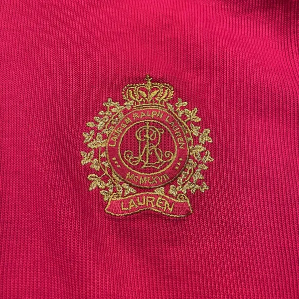 Lauren Ralph Lauren 1/4 Zip Crest Preppy Equestrian Country Club Red Size Large - Image 5
