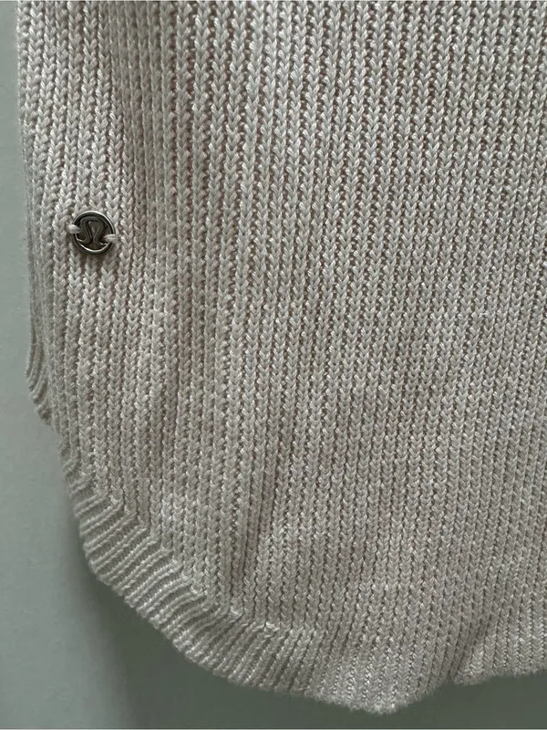 Lululemon Cabin Yogi Long Sleeve Light Pink Sweater Knit Top US 2 Cashmere Mix - Image 7