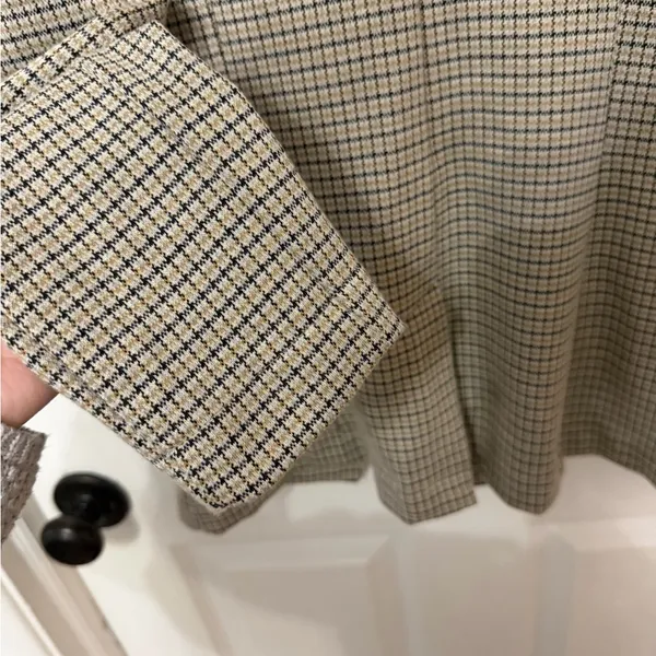 Anthropologie Maeve Houndstooth Print‎ Collegiate Knit Blazer Size XS - Image 7