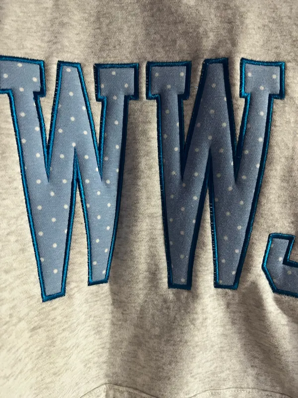 Altar’d State WWJD Faith Sweater Gray and Blue Oversized Hoodie Sweater Size 3XL - Image 2